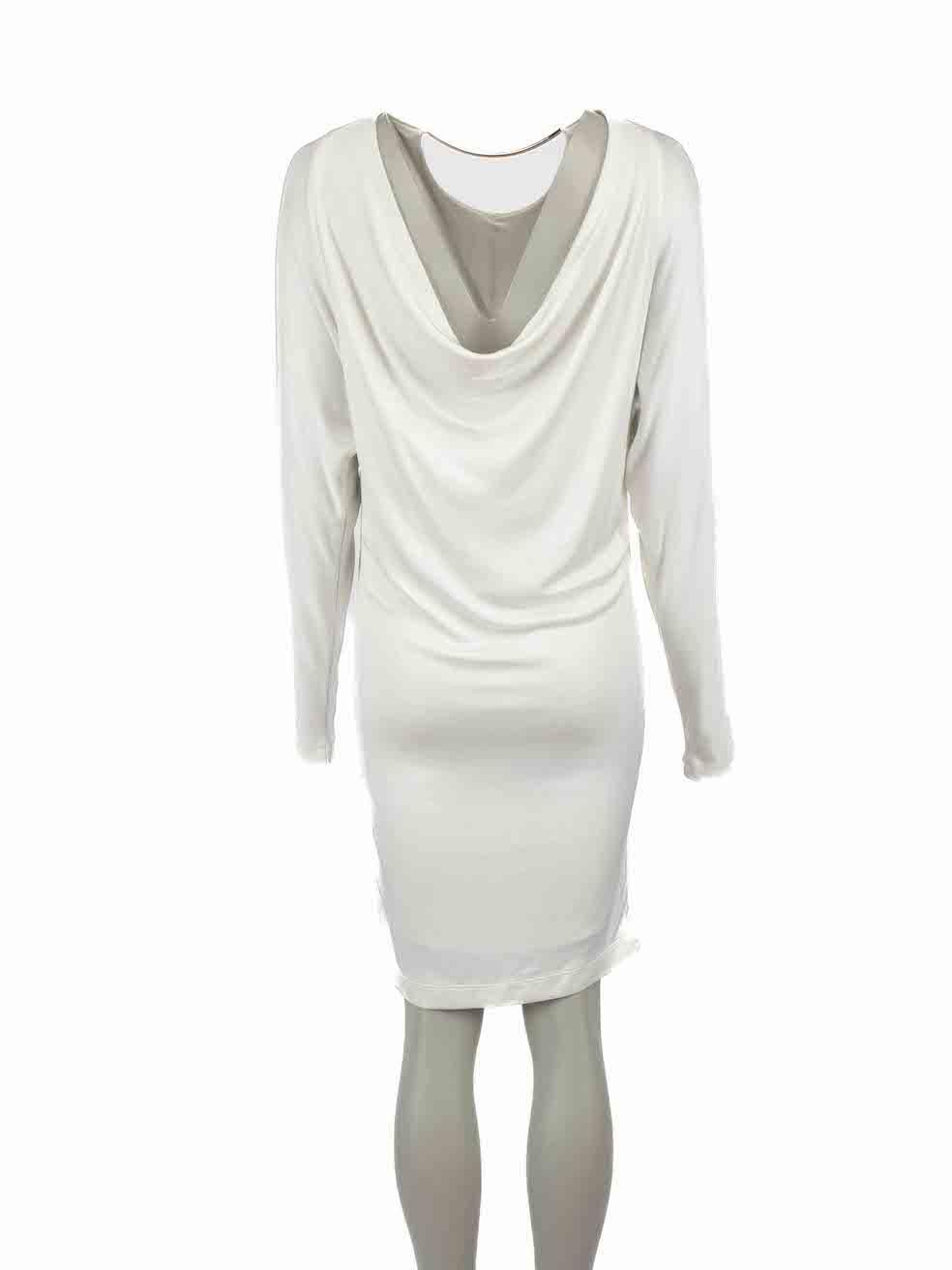 Alexander Wang T.Alexander Wang White Draped Metal Bar Dress Size XS In Excellent Condition For Sale In London, GB