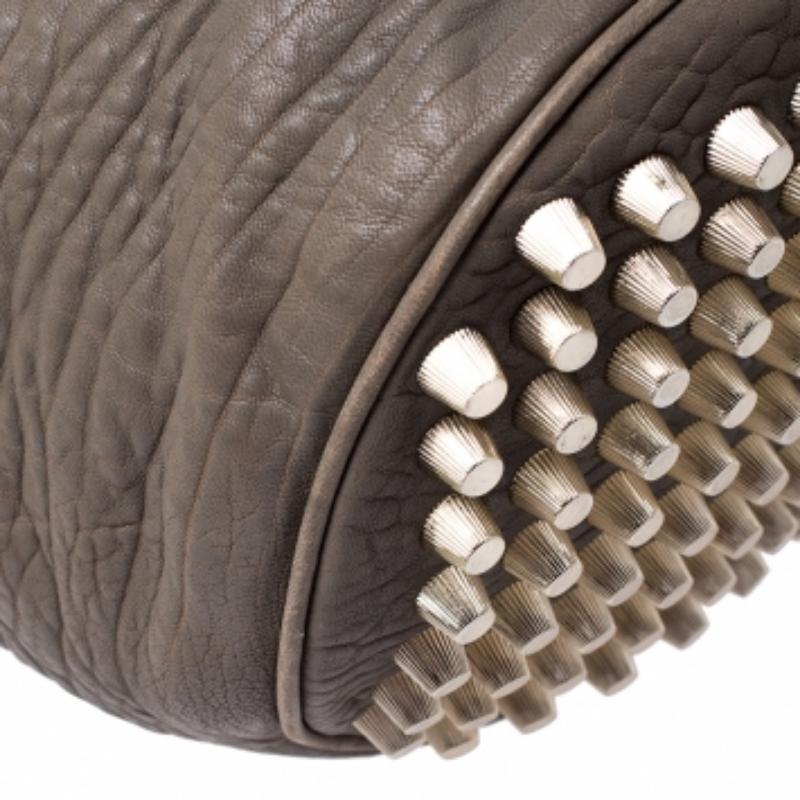 Alexander Wang Taupe Textured Leather Diego Bucket Bag Damen im Angebot