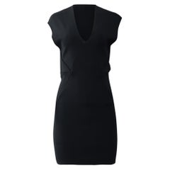 Mini-robe à col en V Alexander Wang en rayonne noire