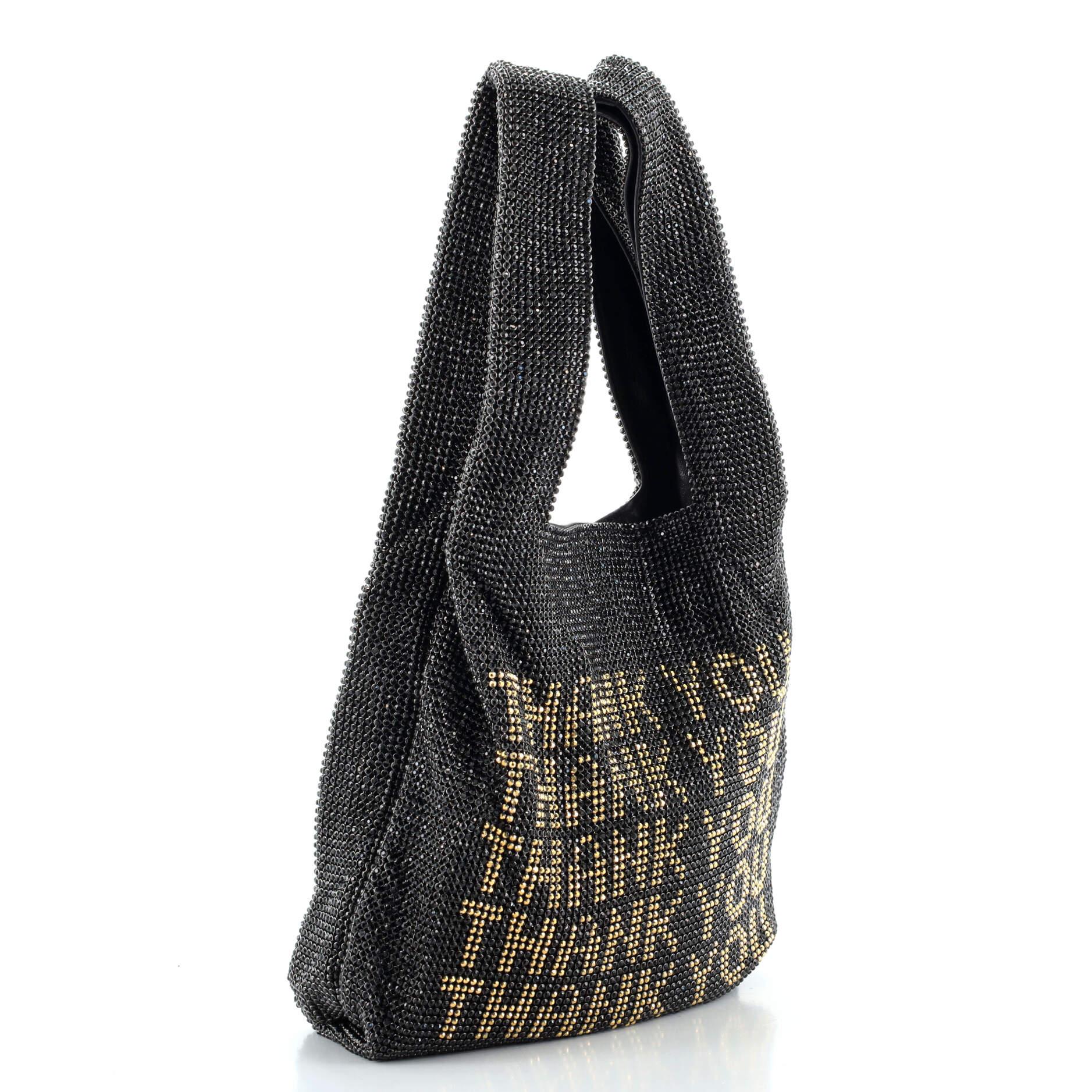 Alexander Wang Wangloc Shopper Rhinestone Embellished Mesh Mini