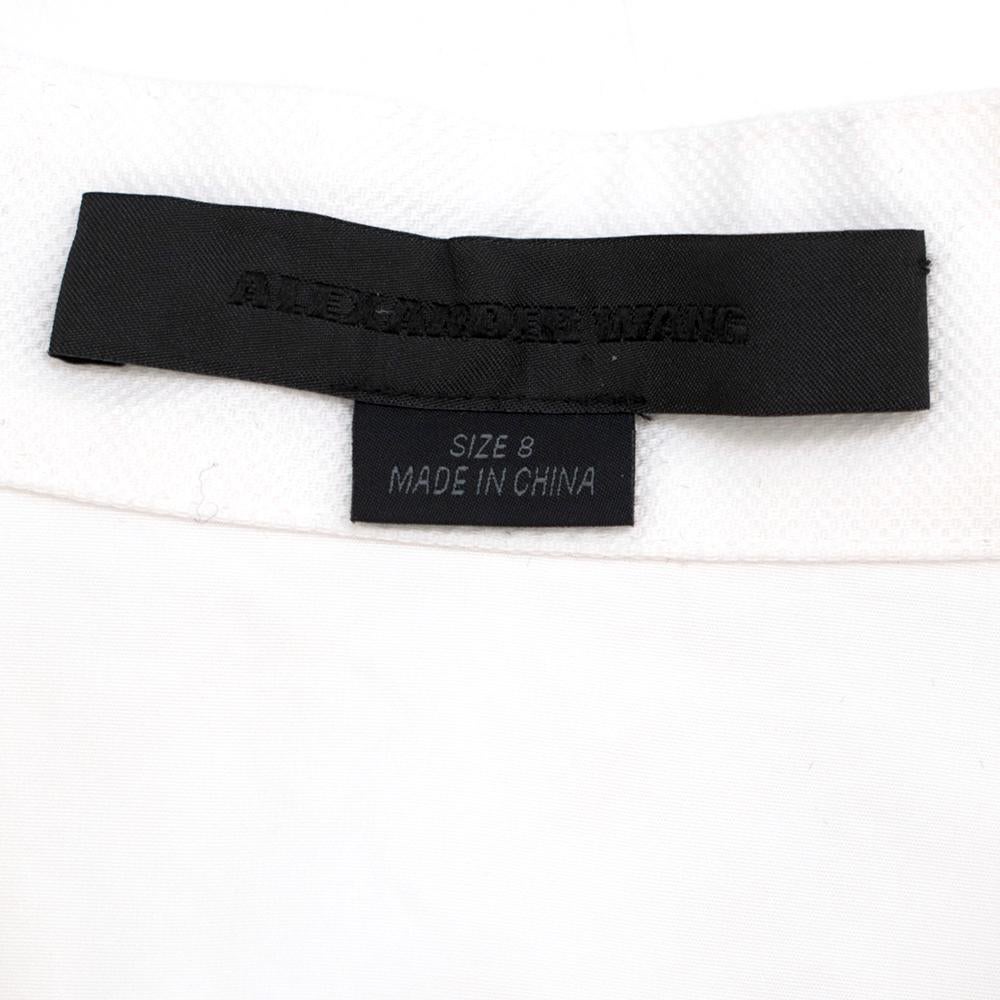 Alexander Wang White Button Down Tunic W/ Mandarin Collar 8 UK In Excellent Condition In London, GB