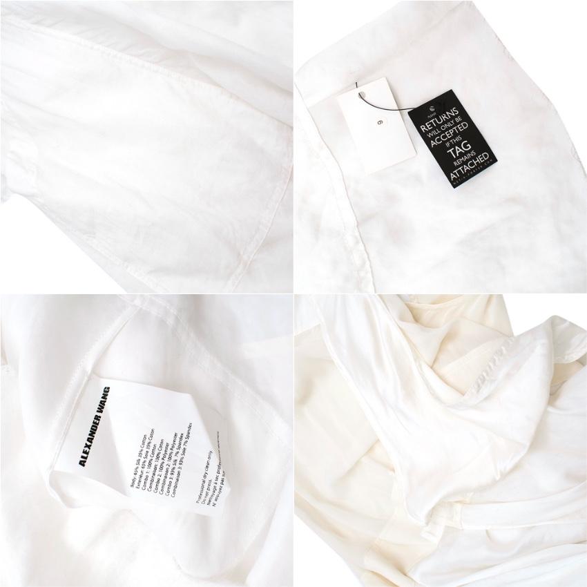 Alexander Wang White Layered Utility Dress - Size US 4 In New Condition For Sale In London, GB
