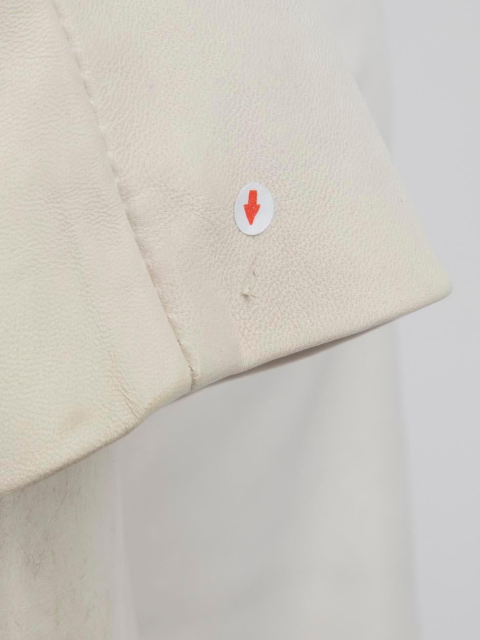 Women's Alexander Wang White Leather Short Sleeve Top Size S For Sale