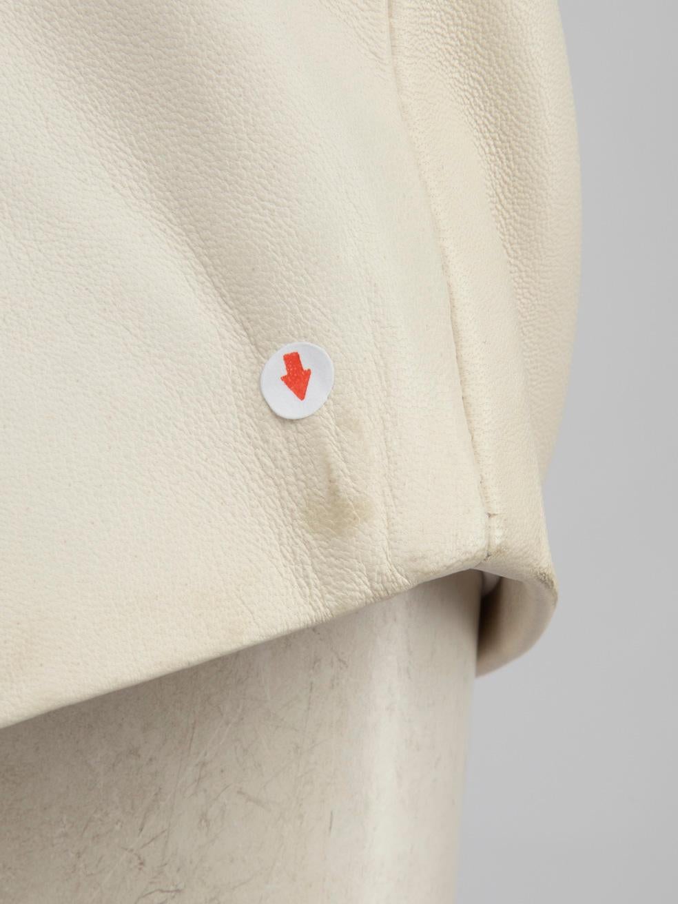 Alexander Wang White Leather Short Sleeve Top Size S For Sale 2