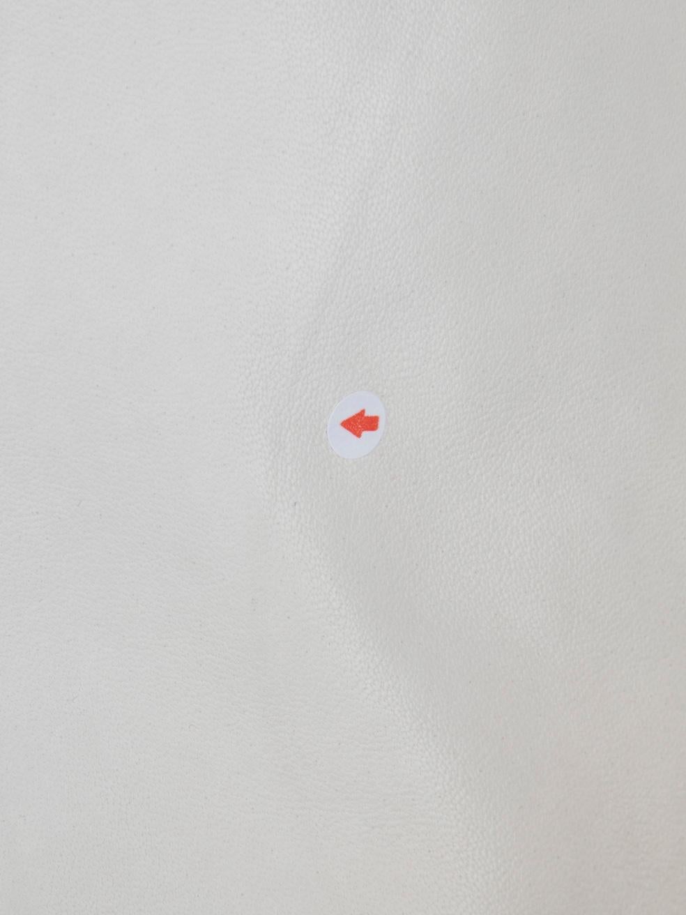 Alexander Wang White Leather Short Sleeve Top Size S For Sale 4