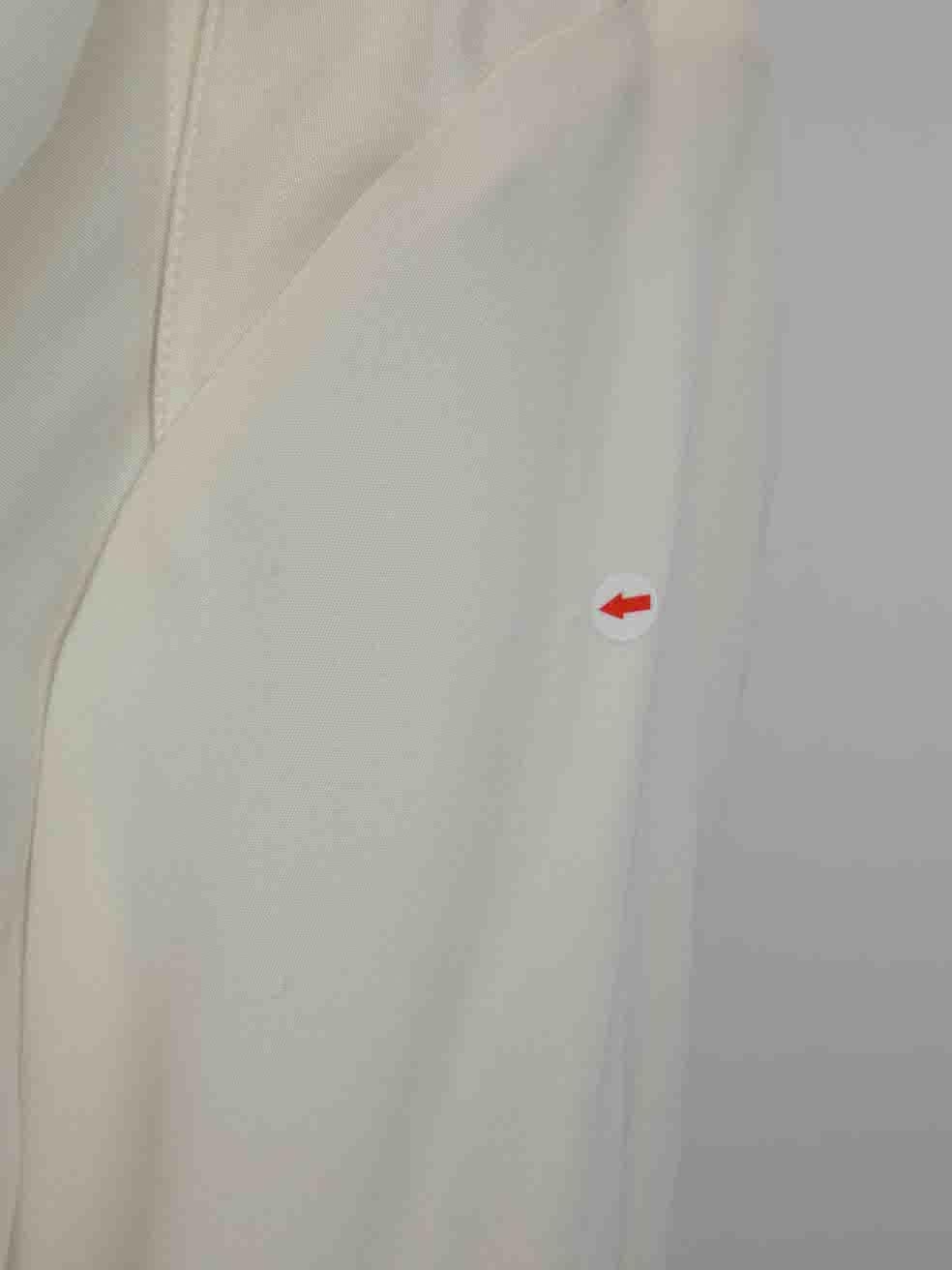 Women's Alexander Wang White Silk Buttoned Collar Shirt Size S For Sale