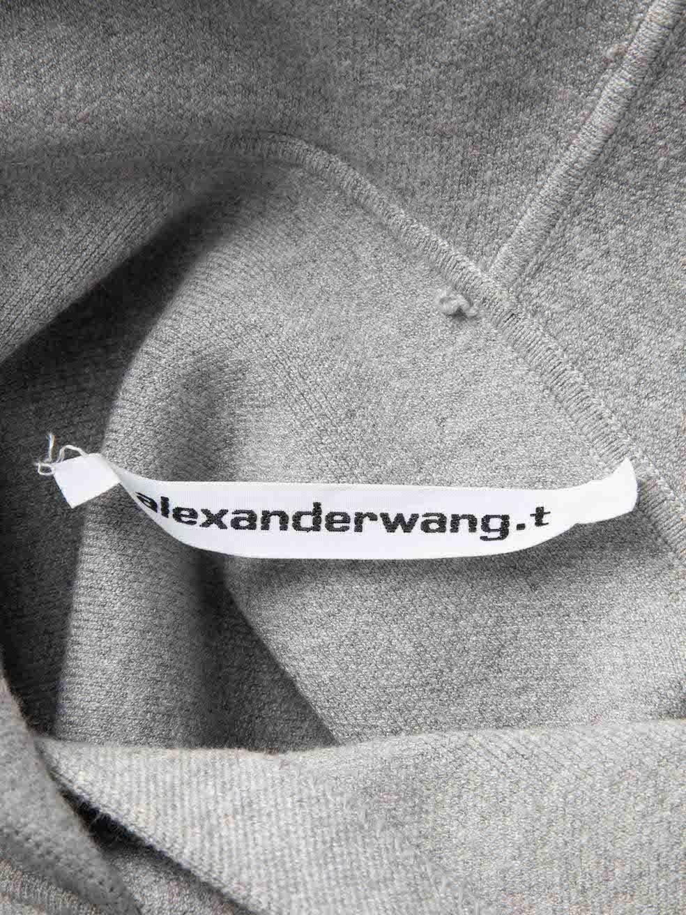 Alexander Wang Women's Alexander Wang.T Grey Hooded Sweater Dress 1