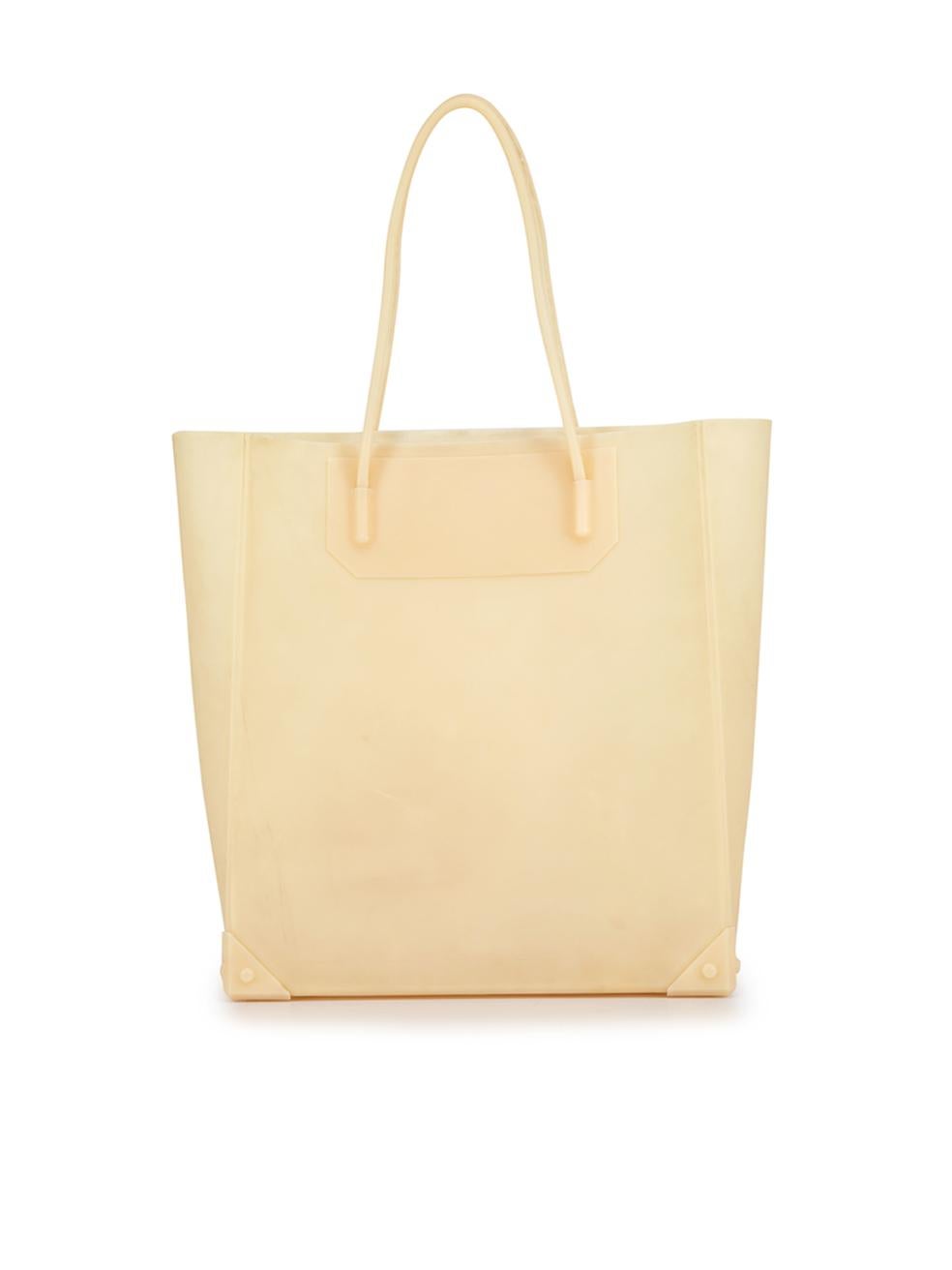 Alexander Wang Women's Beige Silicone Prisma Tote In Good Condition For Sale In London, GB