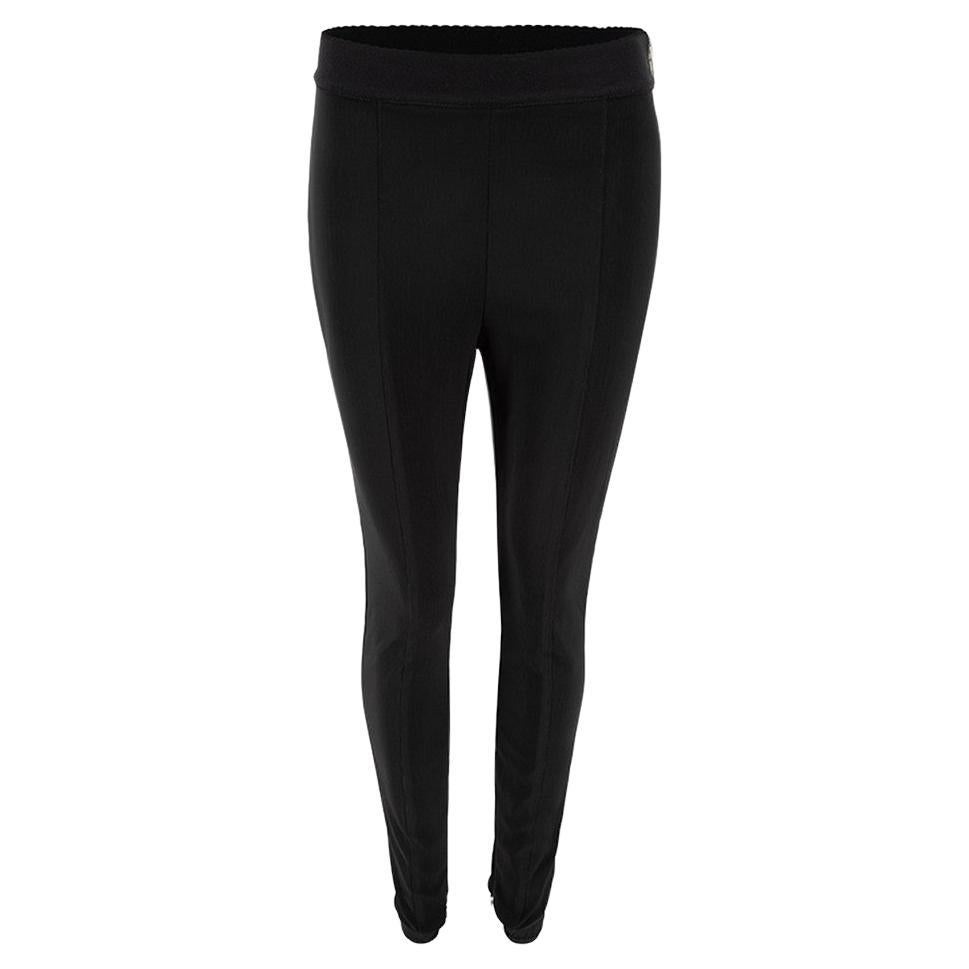 Alexander Wang Women's Black Oversized Zip Accent Skinny Trousers For Sale