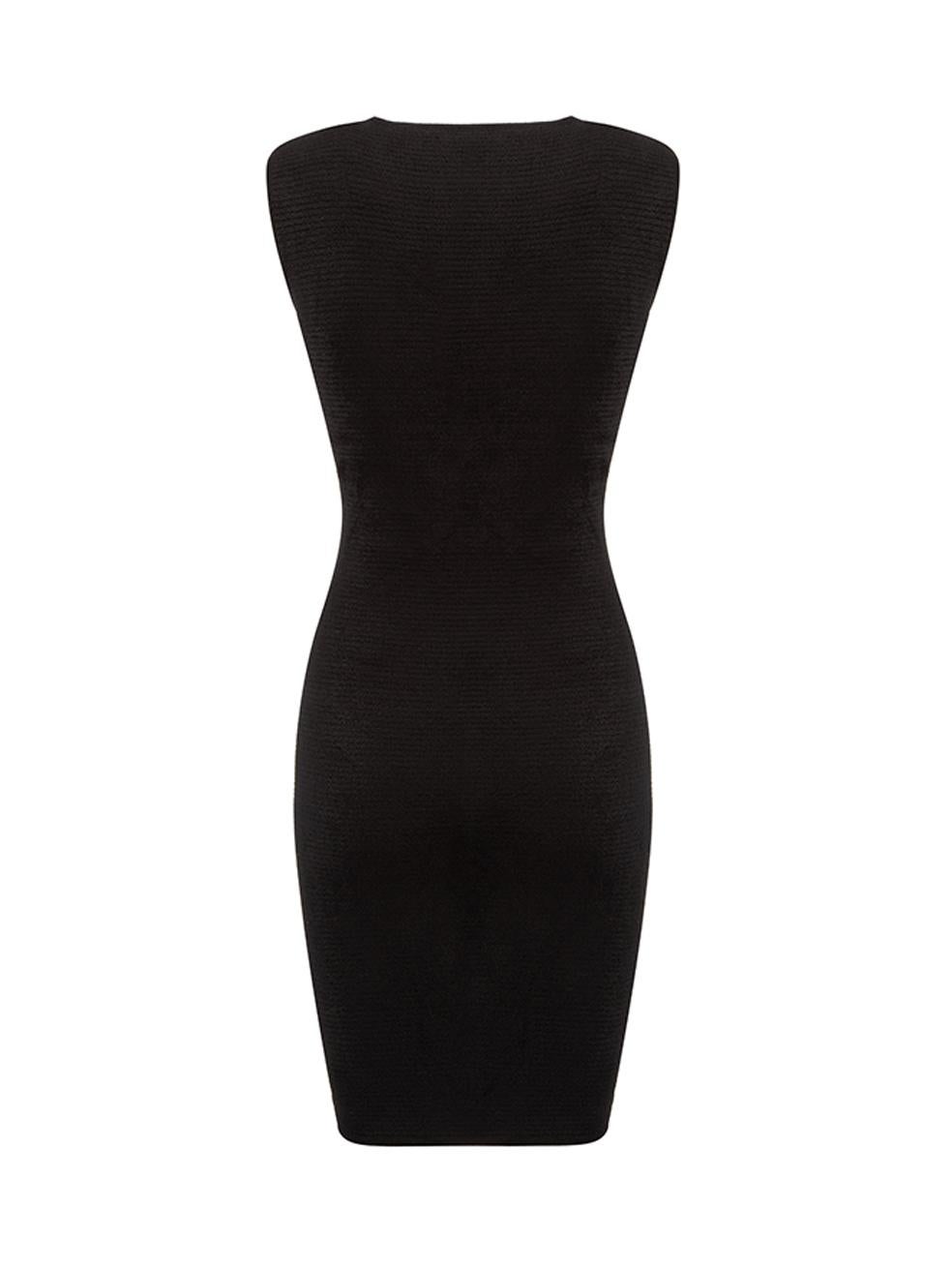 Alexander Wang Women's Black Sleeveless Textured Dress In Excellent Condition In London, GB