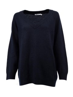 Alexander Wang Women's T by Alexander Wang V Neck Navy Sweater