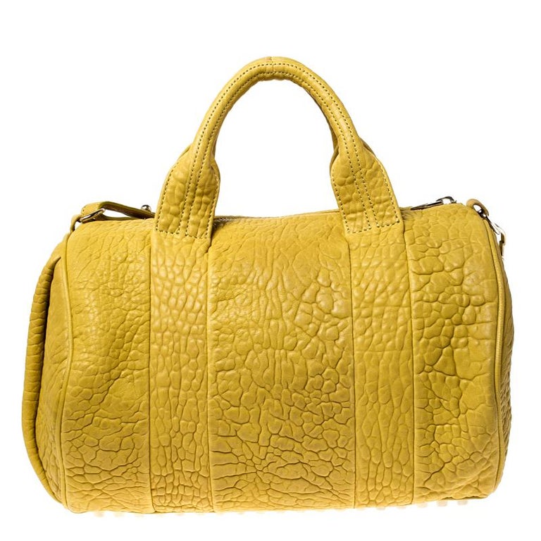 Alexander Wang Yellow Leather Rocco Duffle Bag at 1stDibs | alexander ...