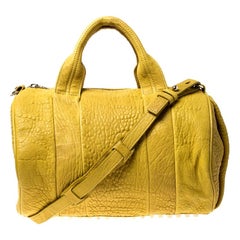 Used Alexander Wang Yellow Leather Rocco Duffle Bag