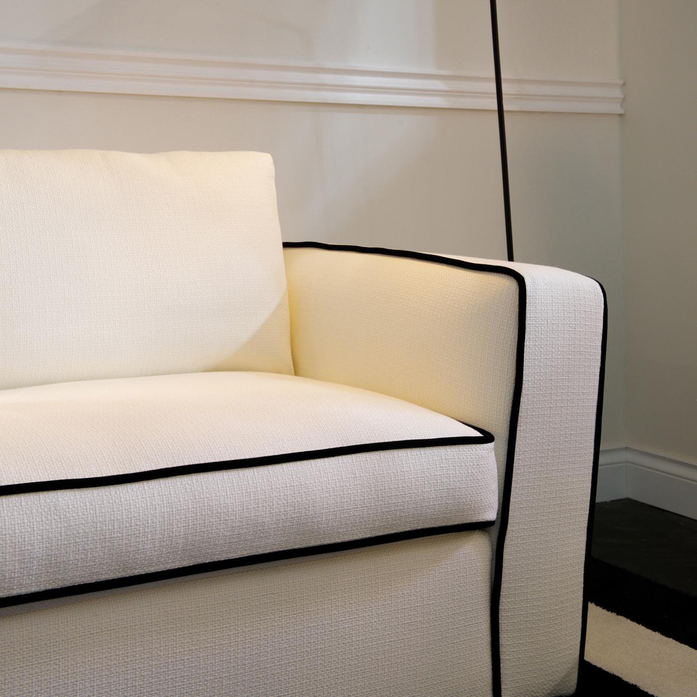 Italian Alexander White Sofa by Dom Edizioni For Sale