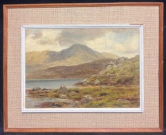 Killary Bay Leenane Connemara Ireland Antique Oil Painting Lake Landscape