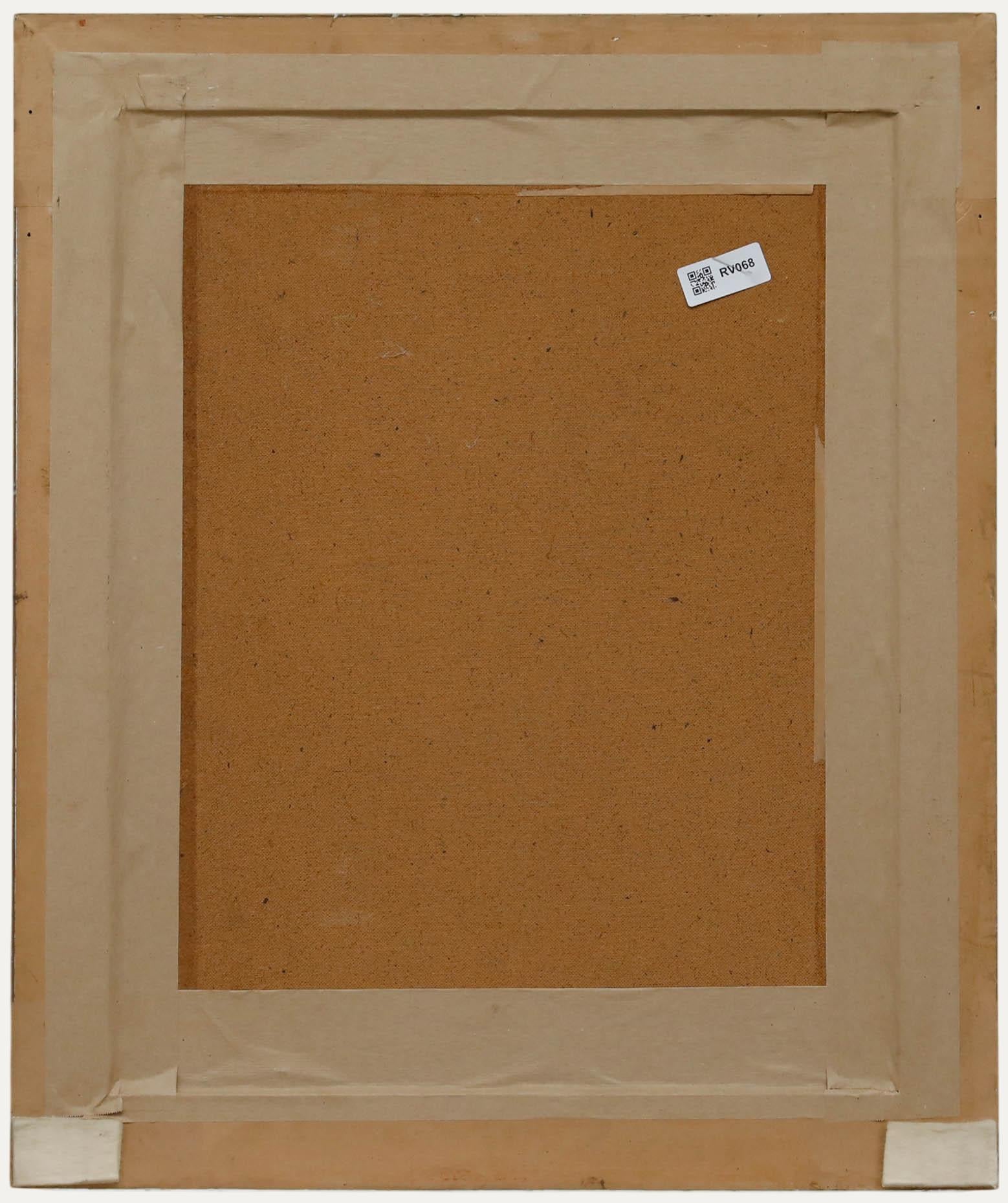 Alexander Wilson - Gerahmtes Öl aus der Mitte des 20. Jahrhunderts, Vase mit Rosen im Angebot 2