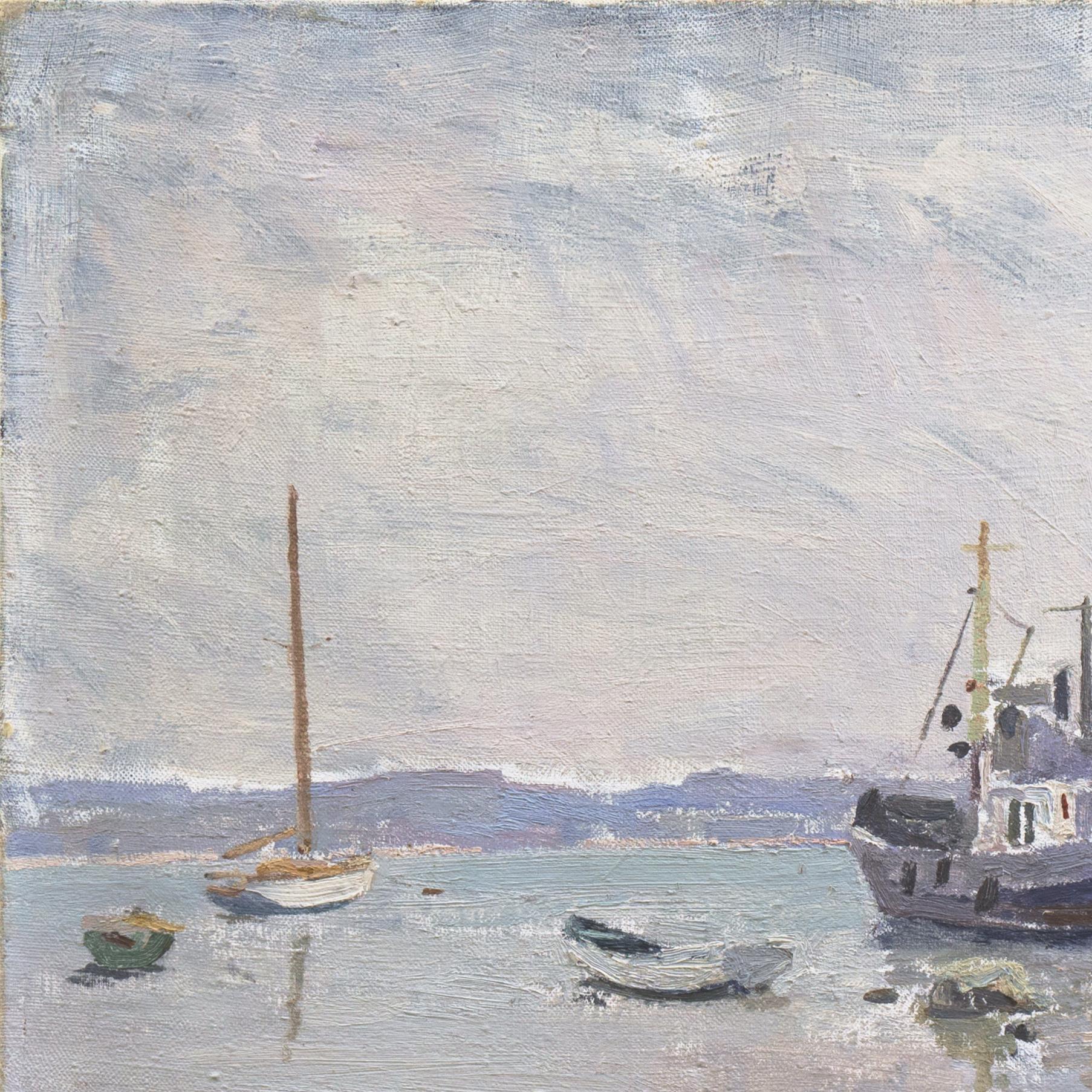 'Kazantip Bay, Crimea', Kazantipsky, Russia, Ukraine, Repin Institute, Leningrad - Painting by Alexander Yurievich Tyutrin