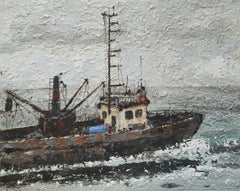 A sailor's dream Ship at sea Textur Acrylgemälde von Alexander Zhilyaev