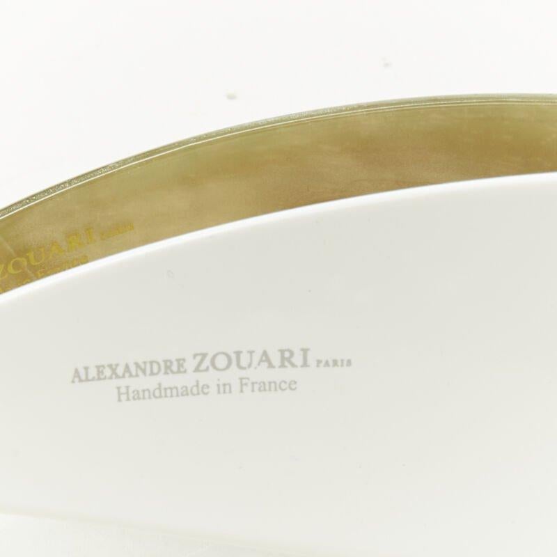 Women's ALEXANDER ZOUAR LOT OF 2I pink crystal black striped marble acrylic headband For Sale