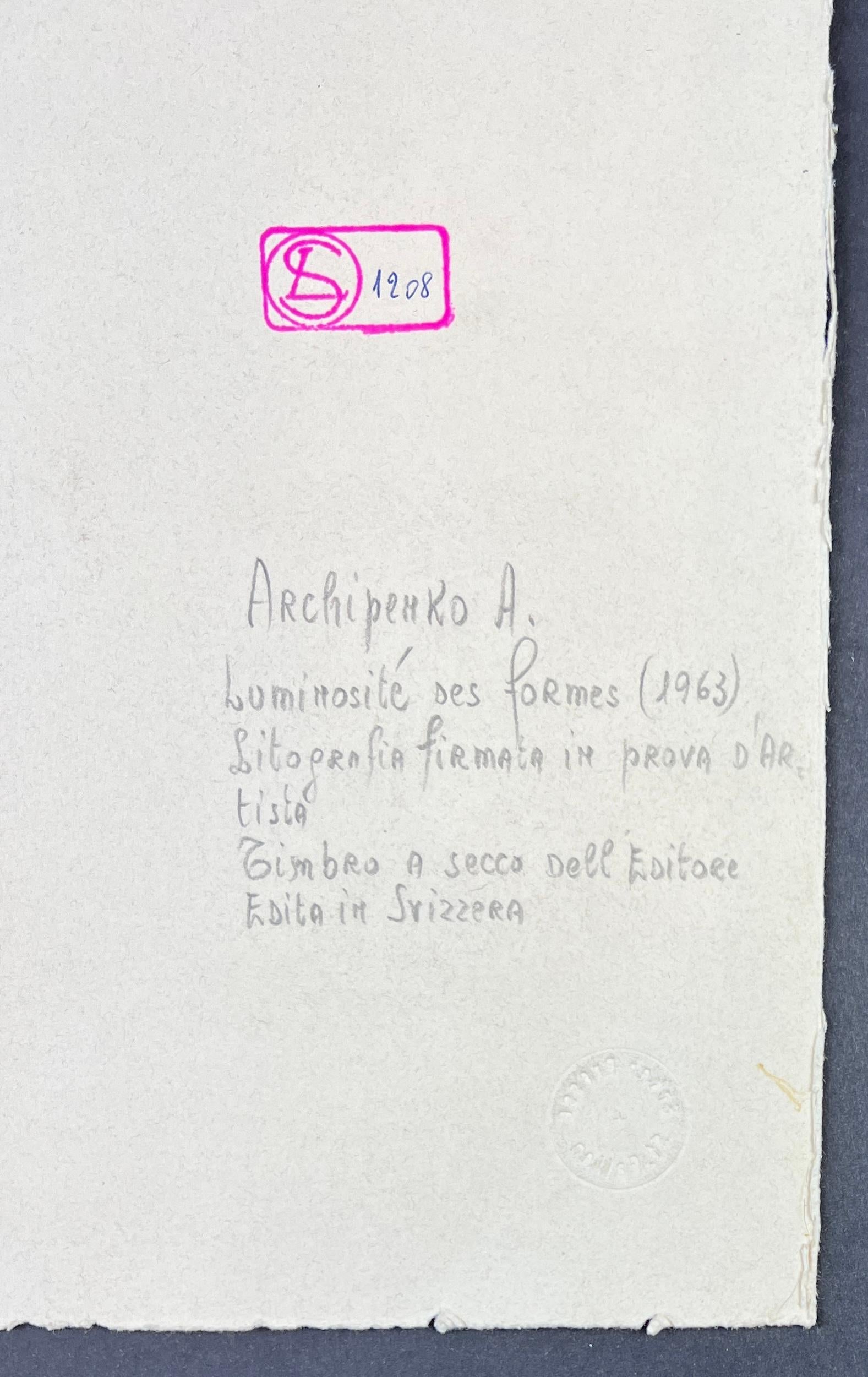 Alexander Archipenko - Les Formes Vivantes - Lithographie auf BFK Rives Papier -1963 im Angebot 9