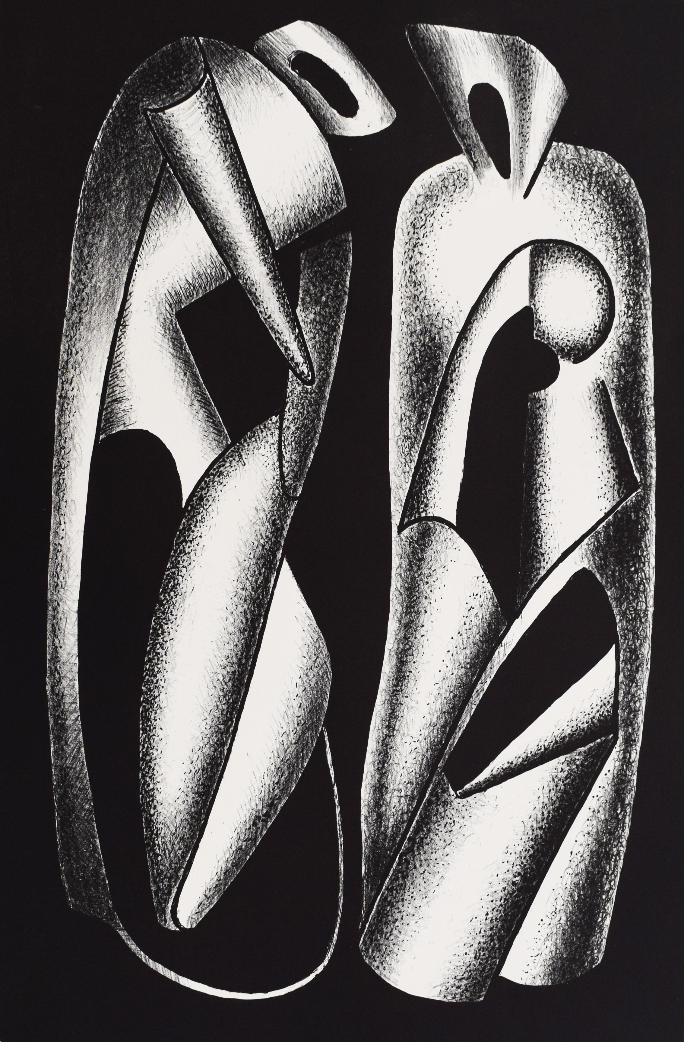 Abstract Print Alexander Archipenko - Luminosité des formes, extrait de : Formes vivantes - Sculpture abstraite ukrainienne