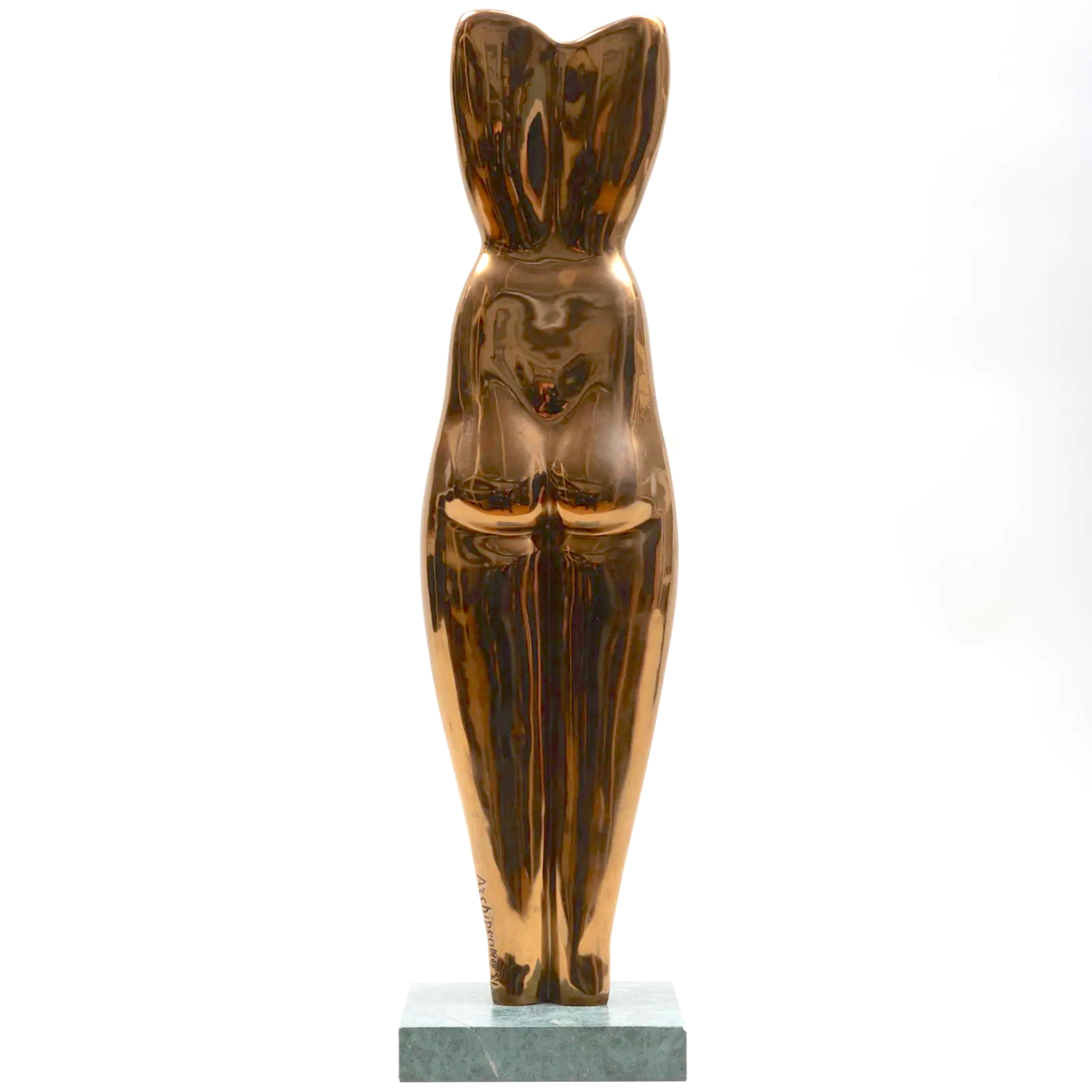 Symmetrischer Torso (Gold), Nude Sculpture, von Alexander Archipenko