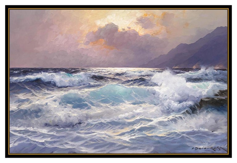 Alexander Dzigurski Alexander Dzigurski Large Ocean Seascape Oil