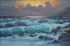 Sun Through the Clouds and the Waves - Big Sur Seascape