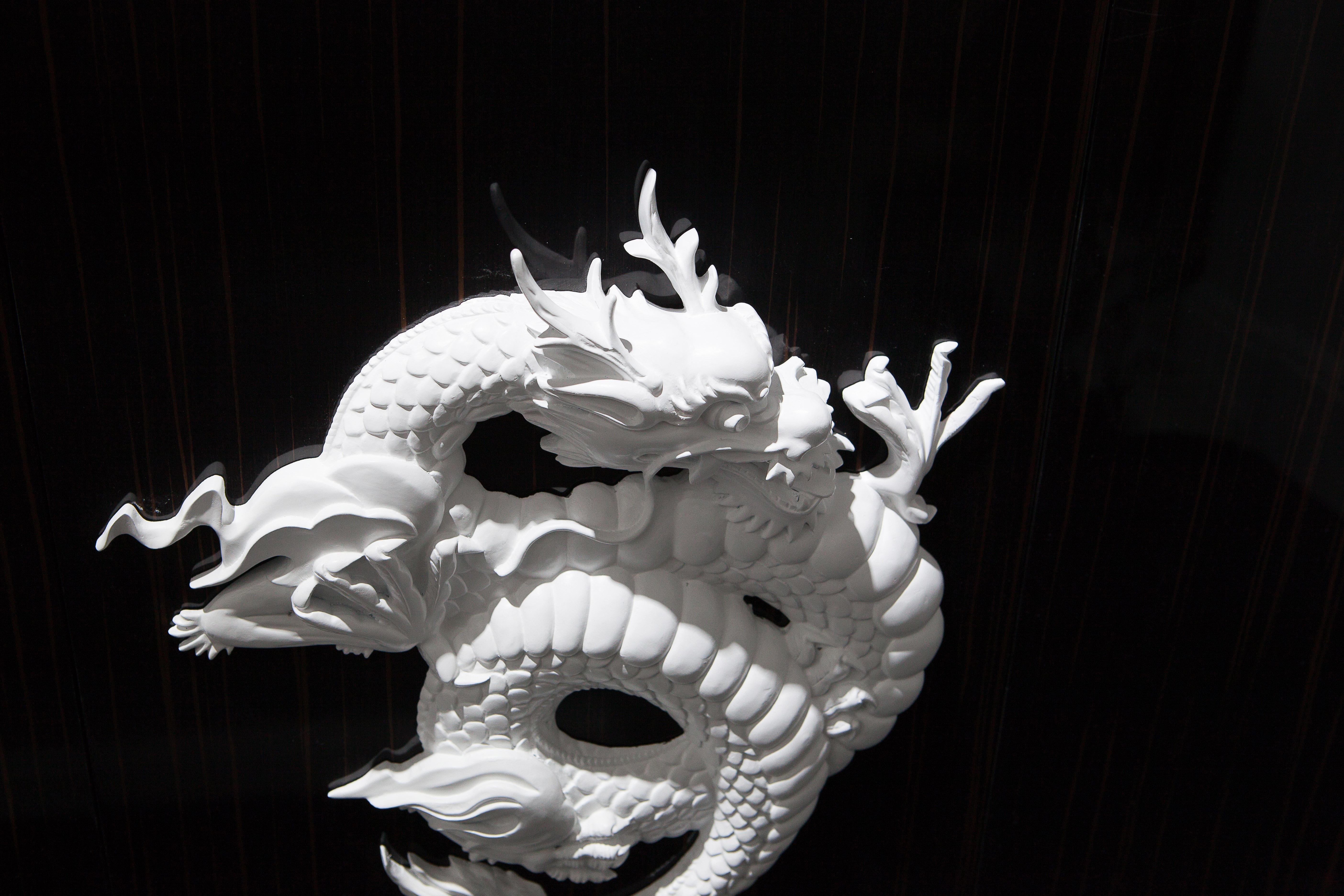 Dresser Chinoiserie Style Ebony Gloss Wood, White Dragon Sculpture, in Stock

 Introducing the Dresser  by Art Furniture, a stunning piece that embodies both style and functionality. Crafted with high-quality materials and finished in a beautiful