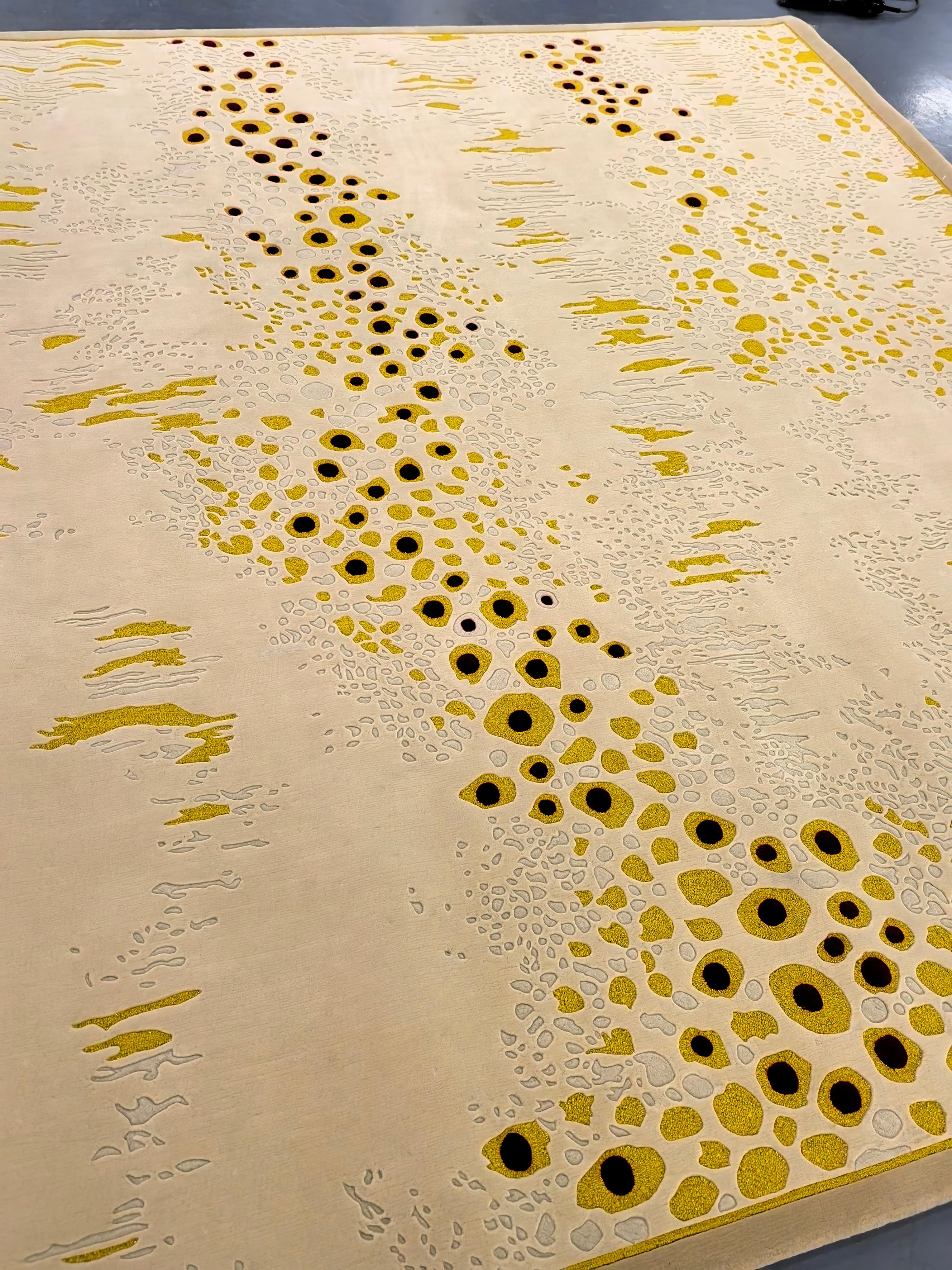 Alfombra Contemporánea Europea Occidental Nueva Colección de Lujo de Lana en stock en venta 3