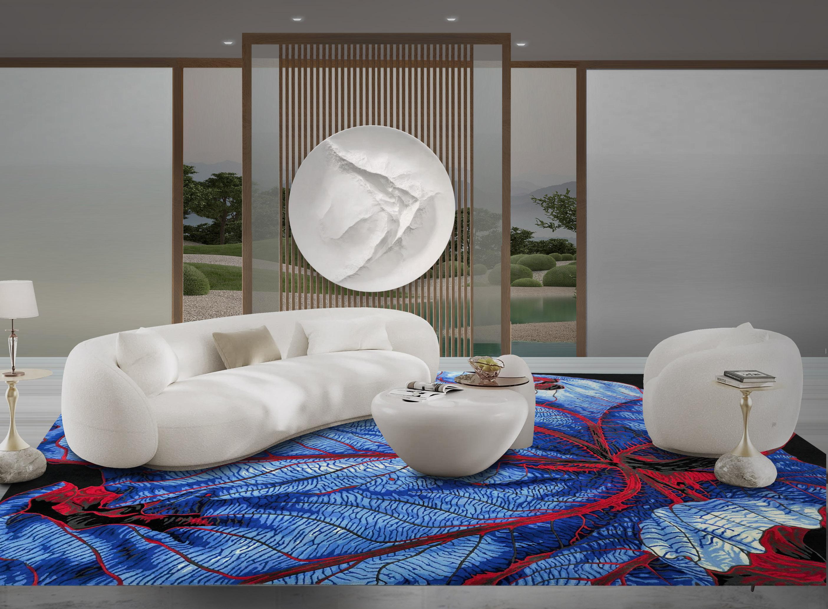 Western European Contemporary Rug New Tufted Wool Luxury Collection En Stock Chino en venta