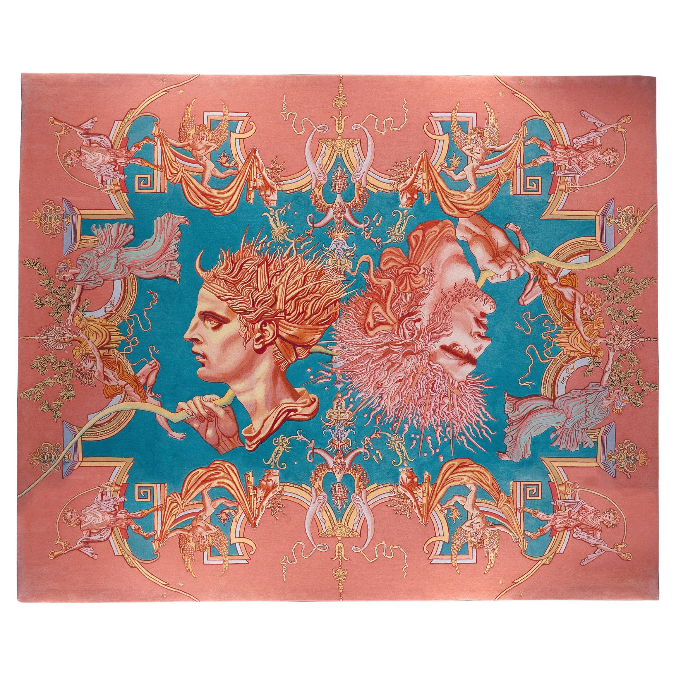 Western Europe Contemporary Wool Tufted Couture Rug "Feb & Diana) For Sale