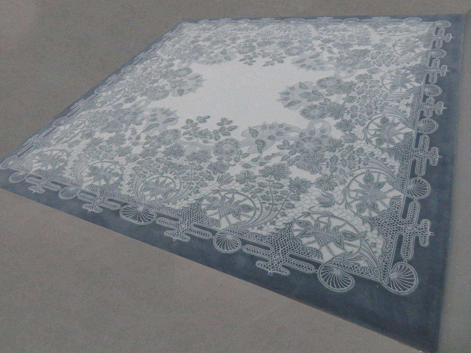 Hand-Carved Western European Wool Tufted Rug, Luxury Collection, Limited Edition For Sale