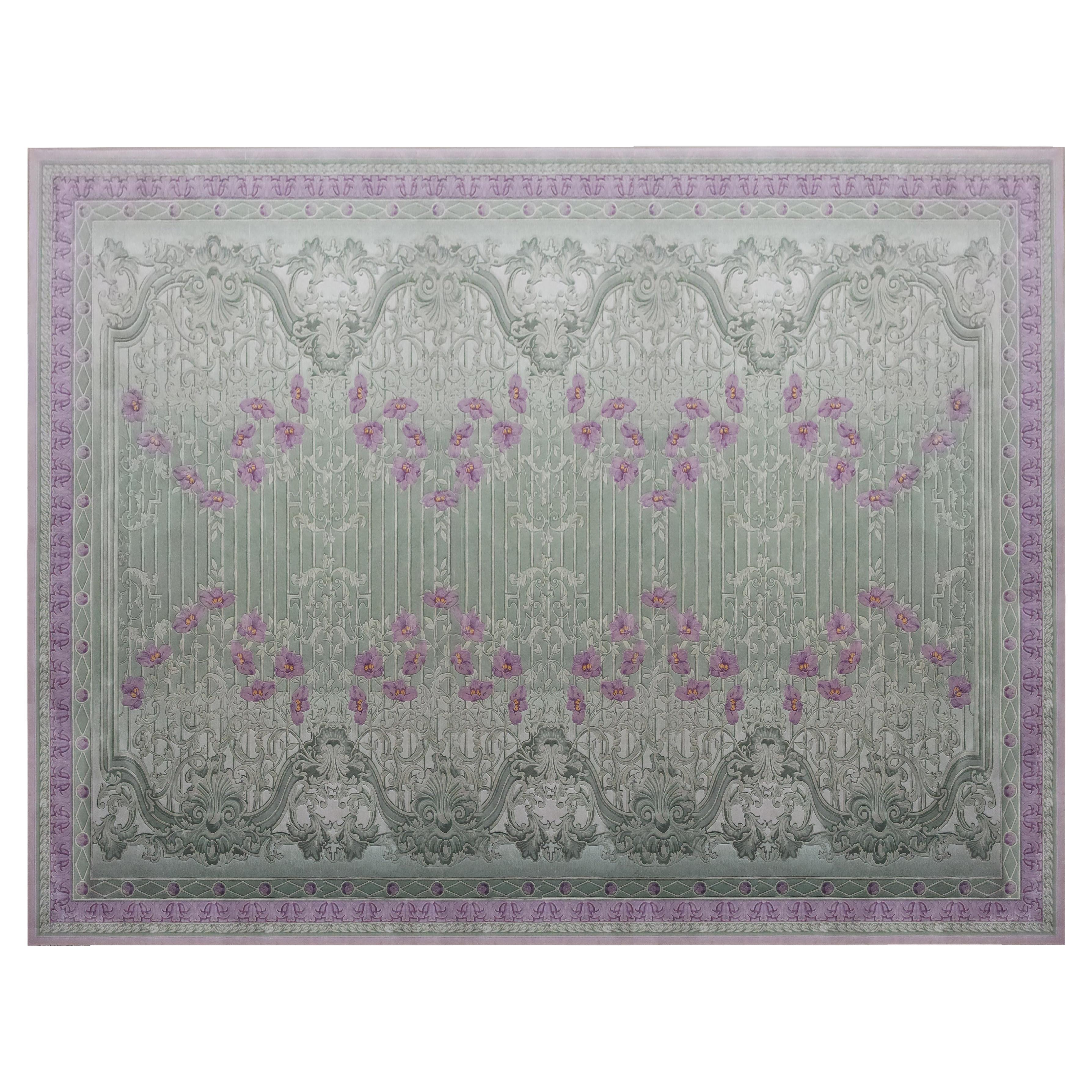 Alfombra de seda europea occidental, colección de lujo, edición limitada