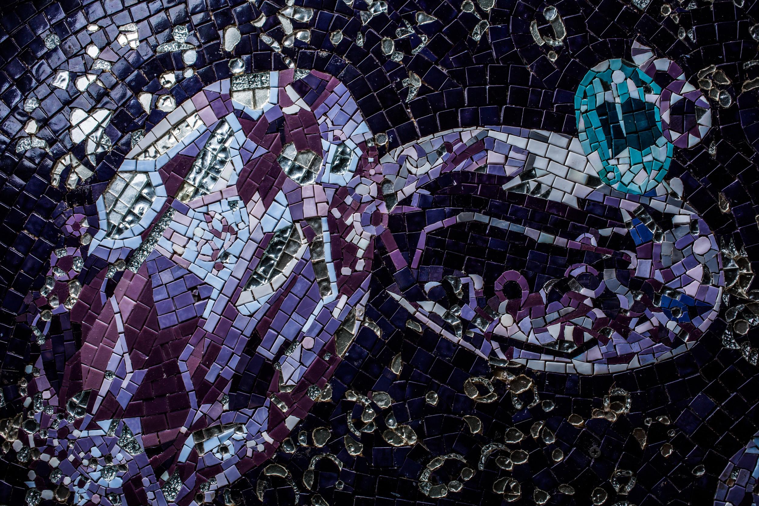 Mural Glass & Marble Mosaic for wall and floor decoration, Jewelry Stones Design For Sale 2
