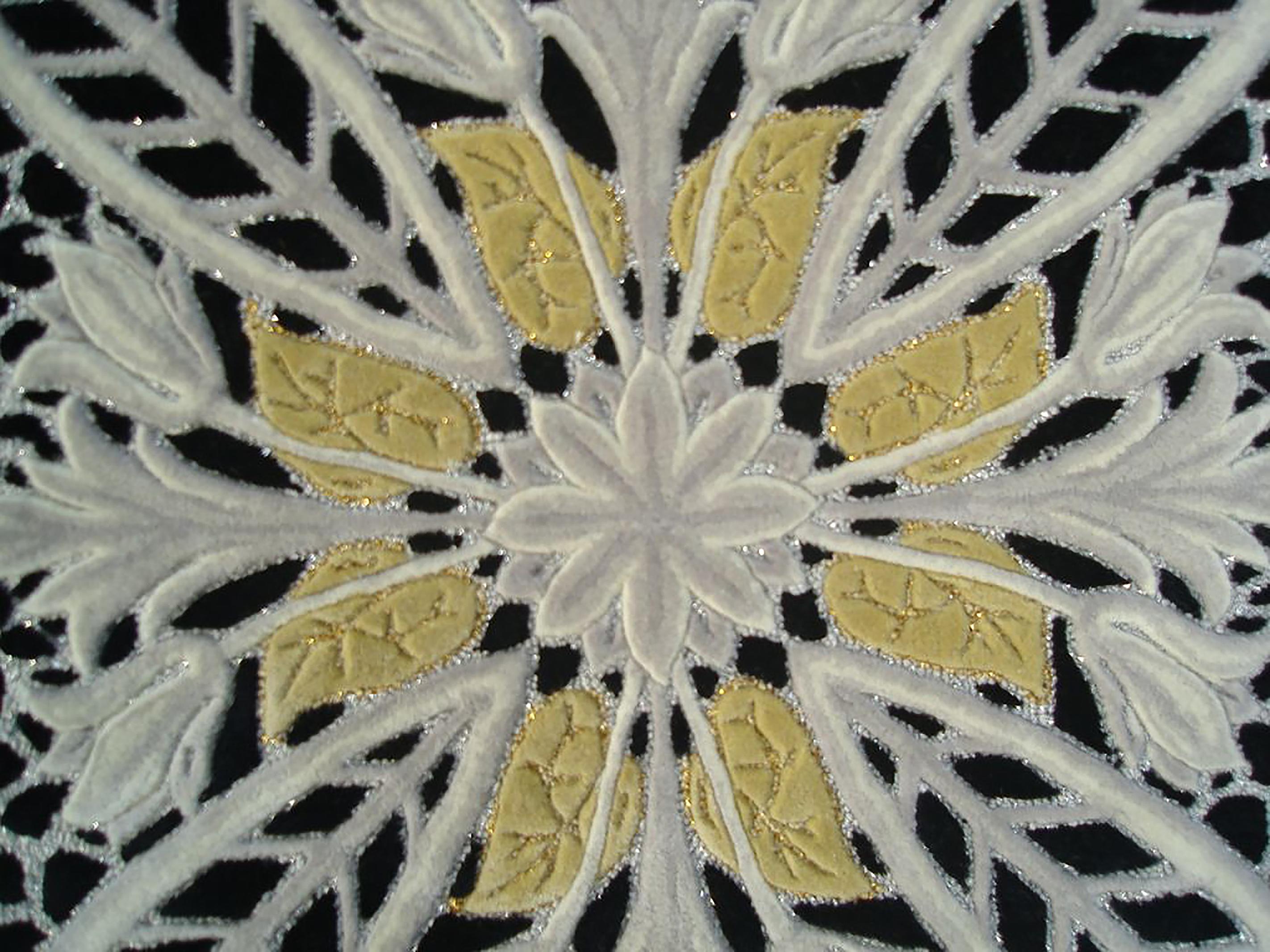 Alfombra de Seda Europea Occidental, Negro y Ornamental, Pedido a Medida en Nuevo estado para la venta en Hong Kong, HK