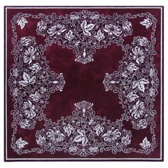 Tapis contemporain d'Europe de l'Ouest New Tufted Silk Luxury Collection, Flowers