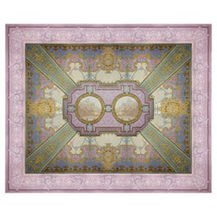 Western European Fine Wool Tufted Area Rug, Neoclassical