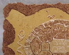 Hand-Tufted Beige Wool Rug by Alexander Anisimov, Cave Art Design, New