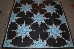 Hand-Crafted Mural Marble and Glass Mosaic, Jewelry Inspiration Design
