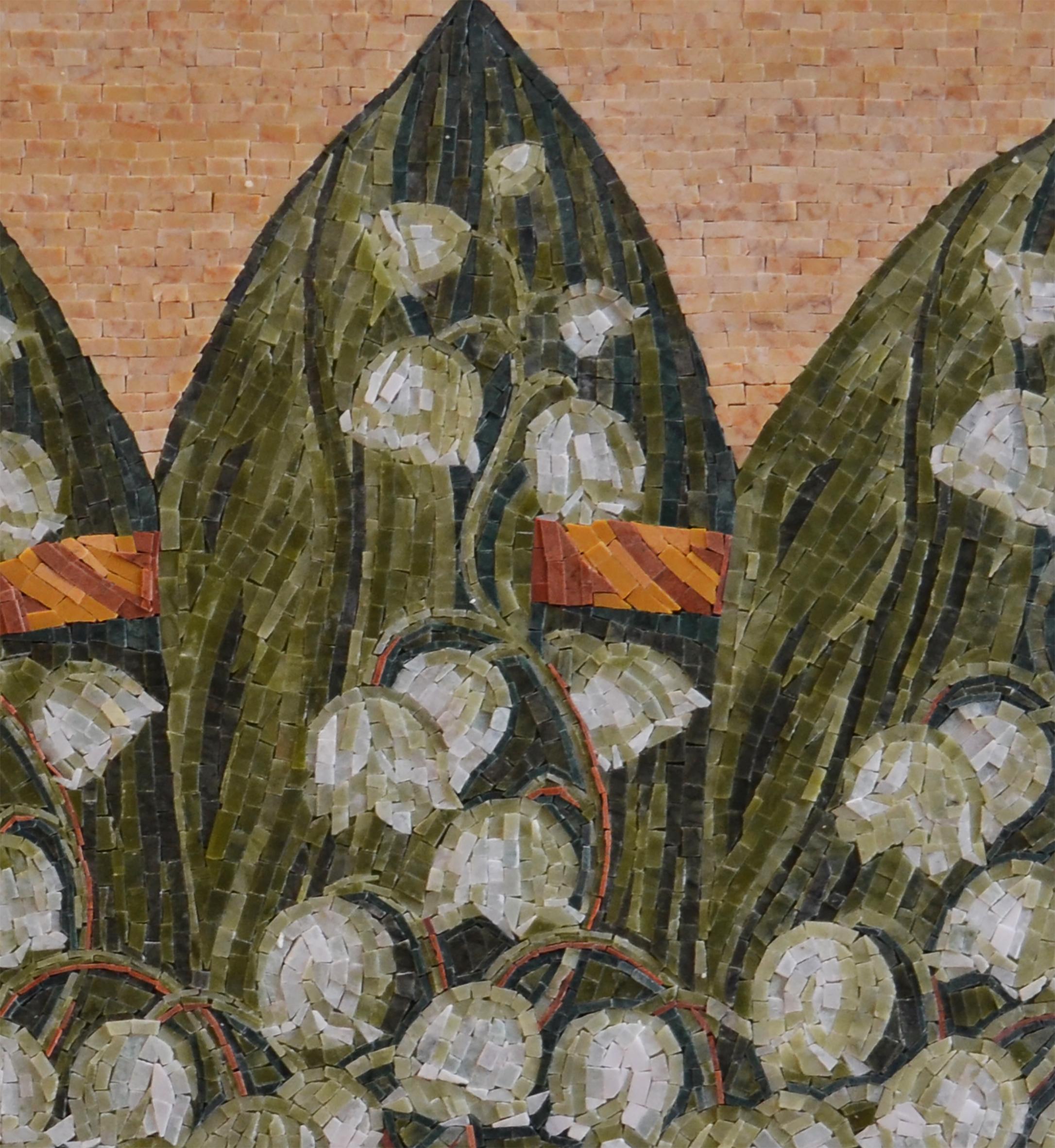 Mural Mosaico de Mármol para Decoración Interior y Exterior, Diseño de Flores en Nuevo estado para la venta en Hong Kong, HK