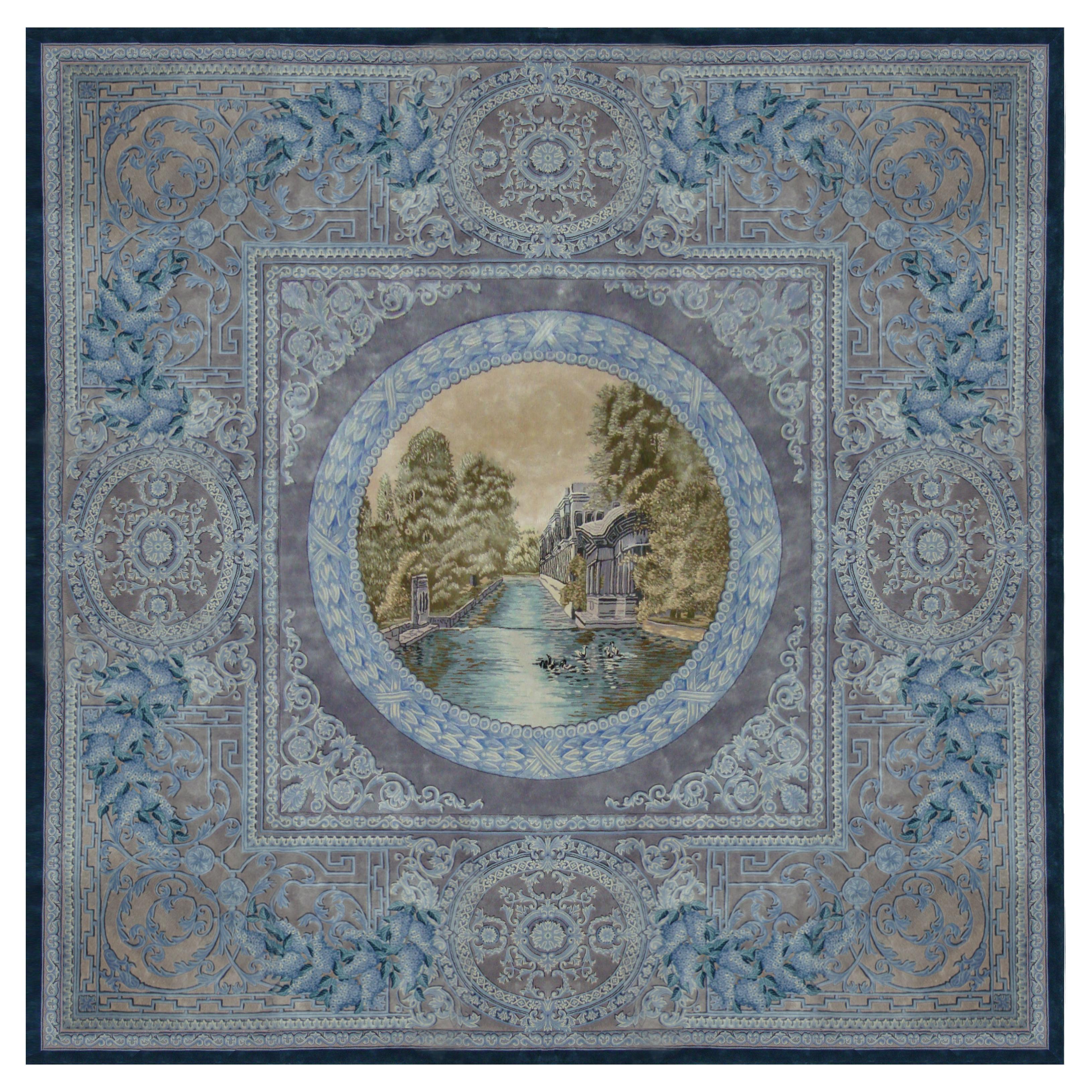 Alfombra de Seda de Europa Occidental Neoclassica