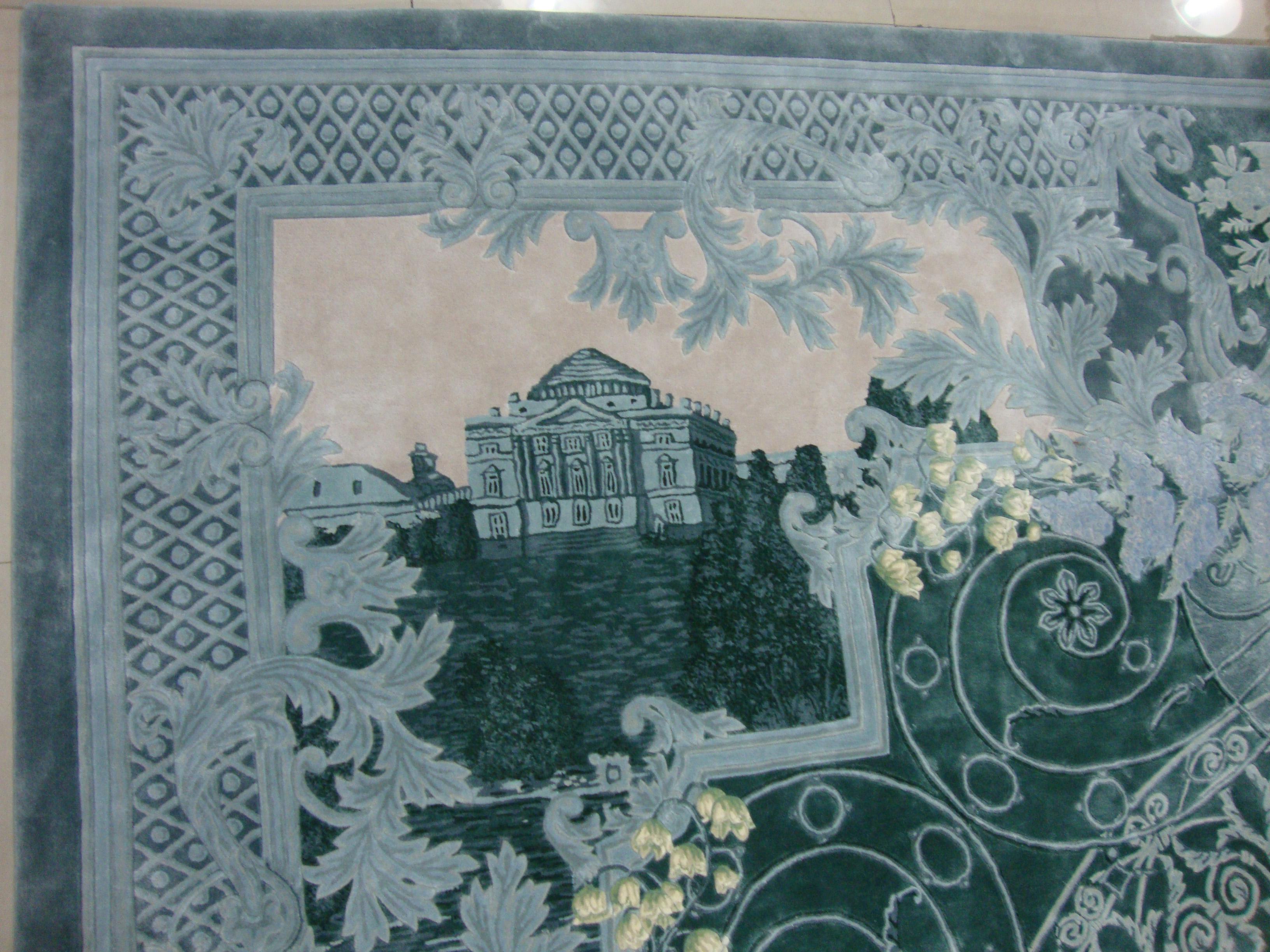Western European Fine Silk Tufted Area Rug Neoclassica In New Condition For Sale In Hong Kong, HK