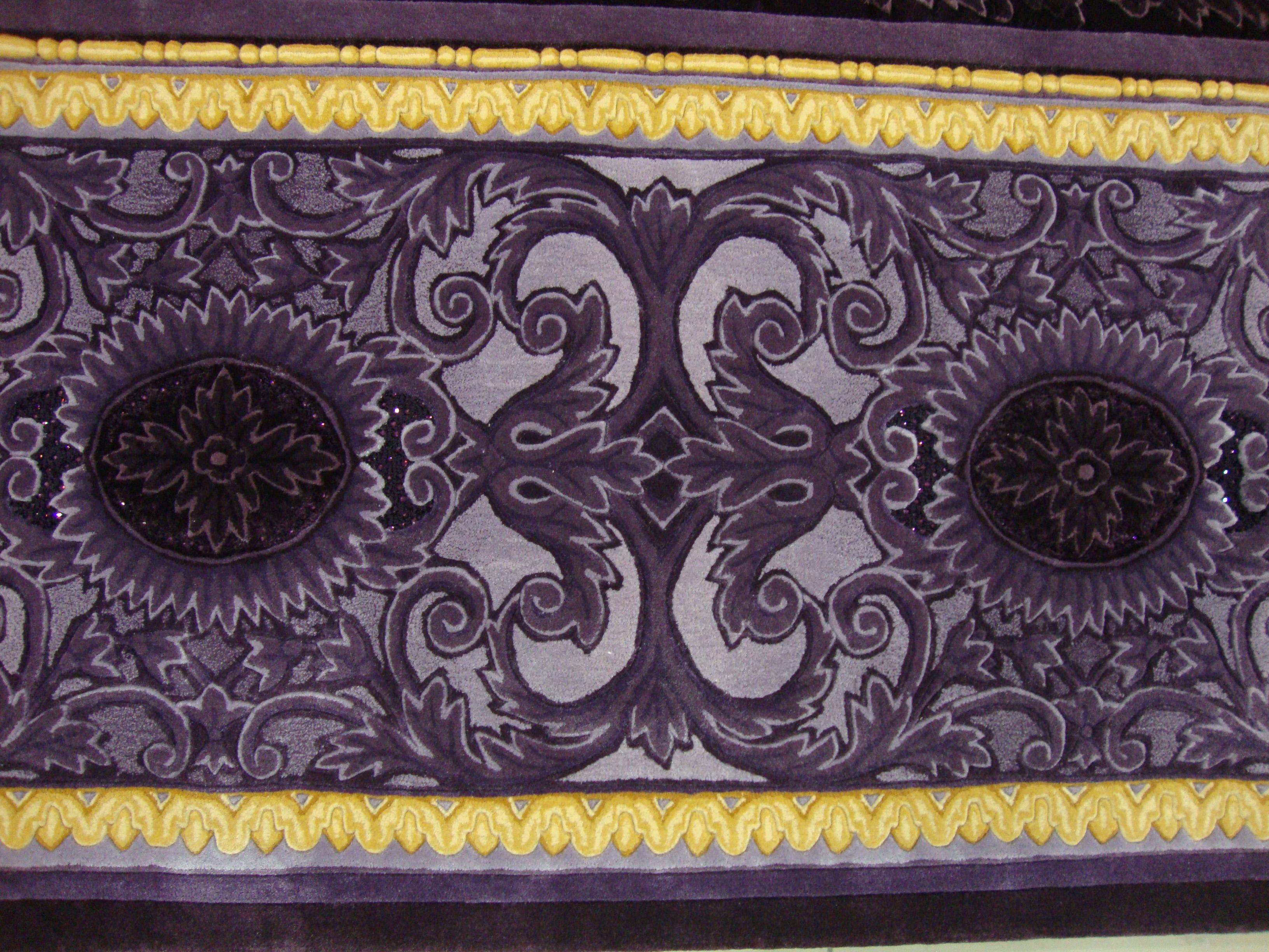 Western European Silk Tufted Area Rug Neoclassica For Sale 6