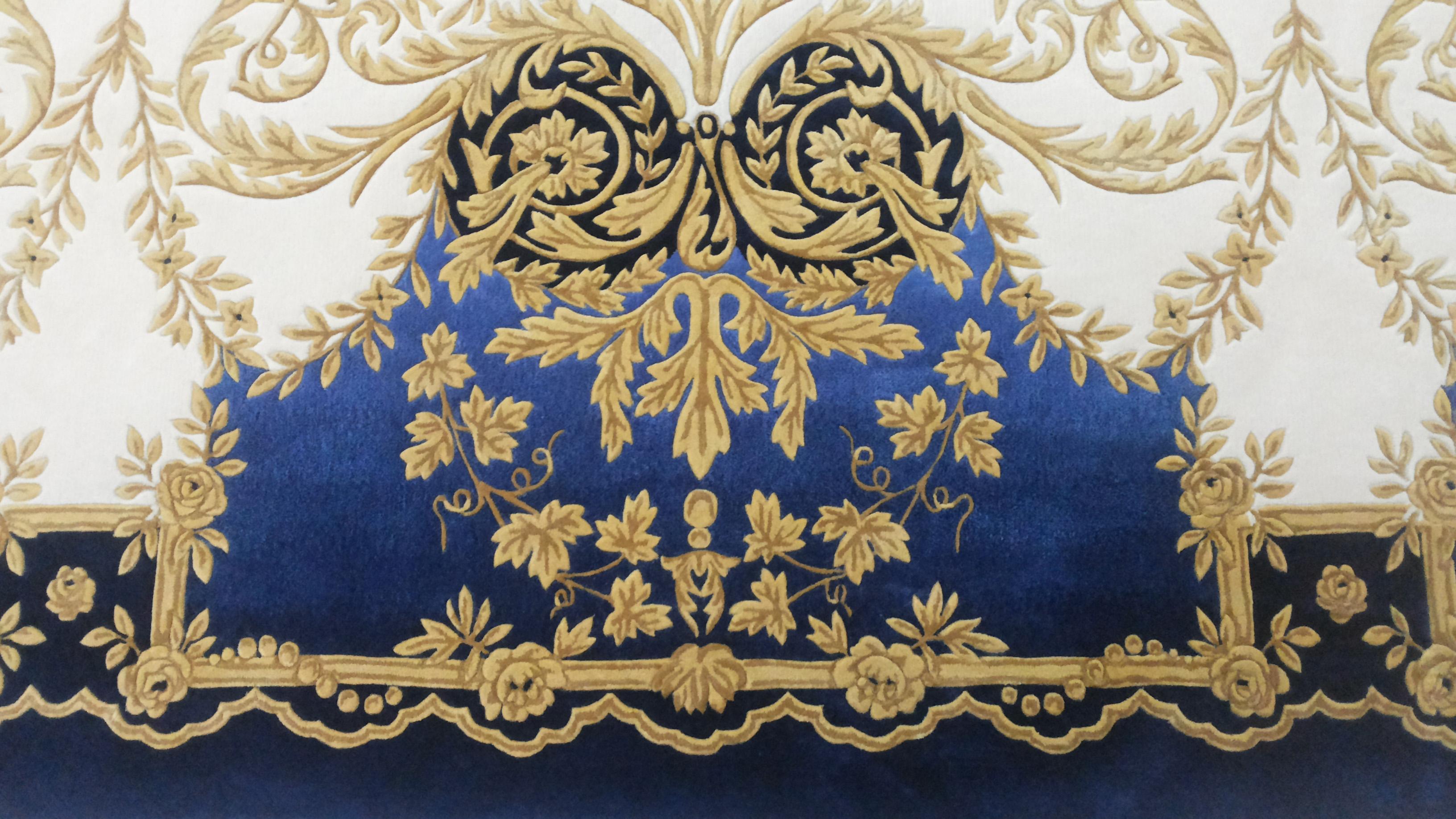 Western European Wool Tufted Area Rug Custom Order In New Condition For Sale In Hong Kong, HK