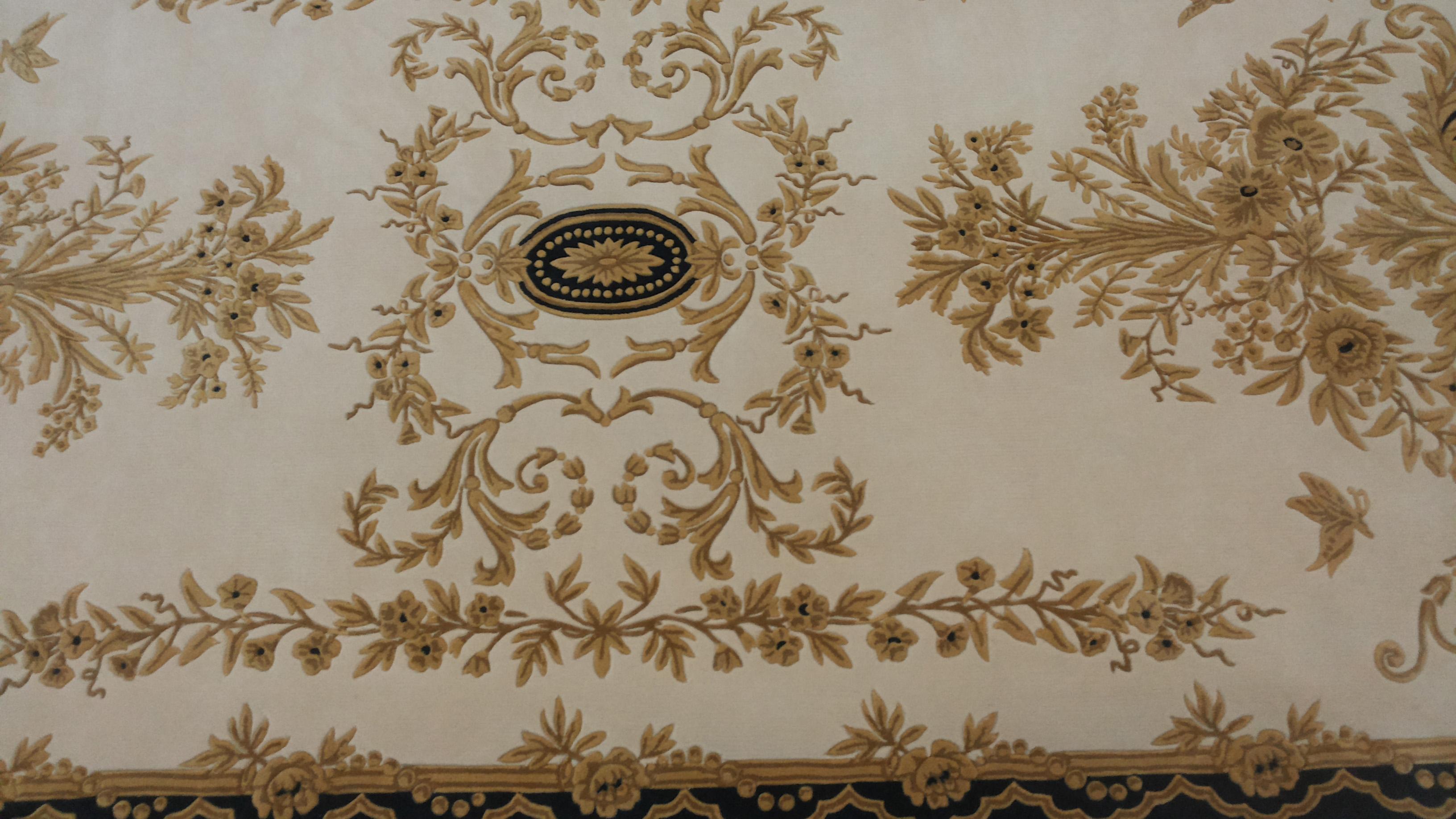 Western European Wool Tufted Area Rug Custom Order For Sale 1