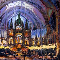 Christmas Notre-Dame, Painting, Oil on Canvas