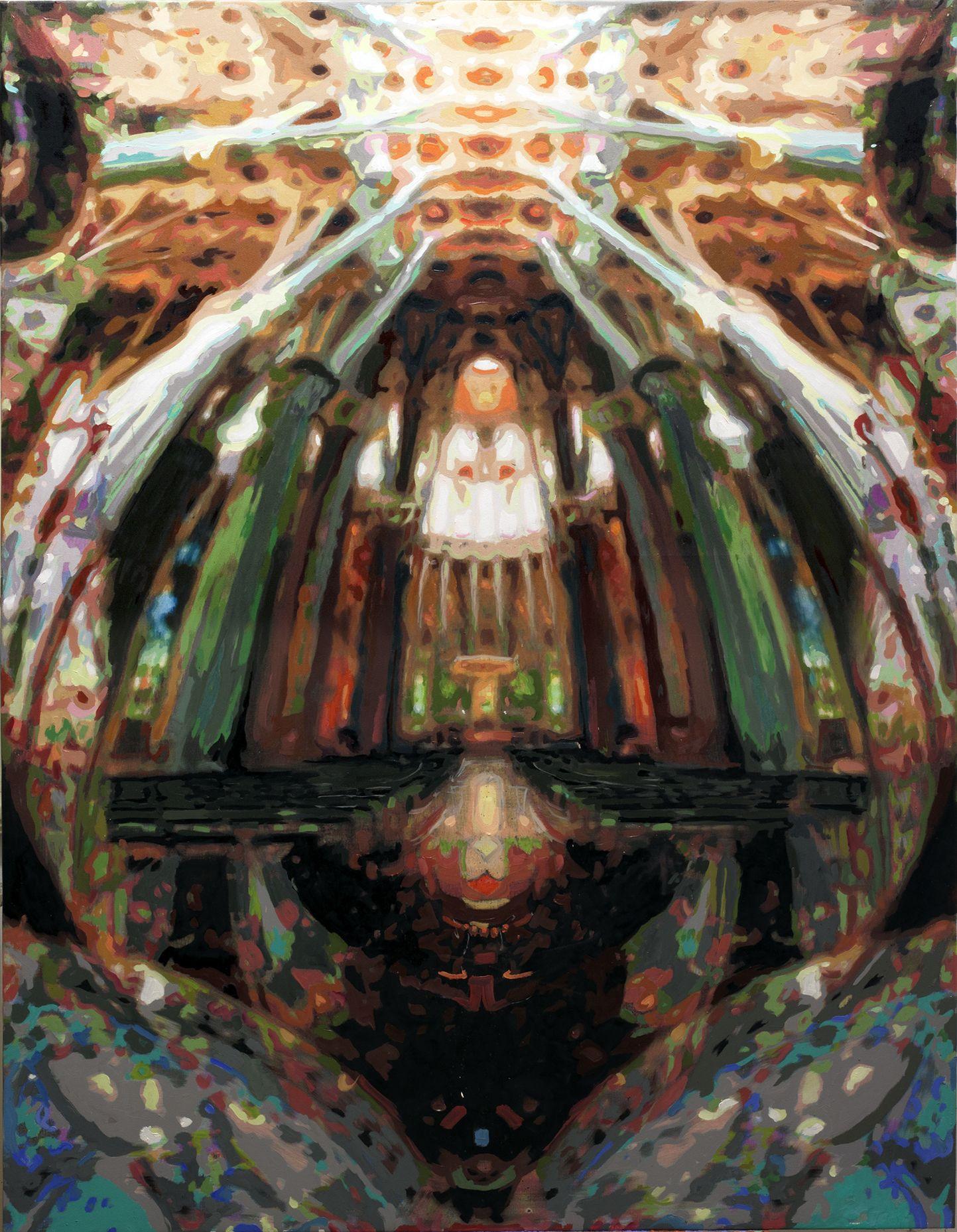 Abstract Painting di Alexandr Klemens - La luce alla fine del tunnel, Pittura, Olio su tela