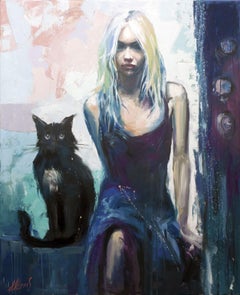 Mystical Duality: A Celtic Tale, Painting, Oil on Canvas