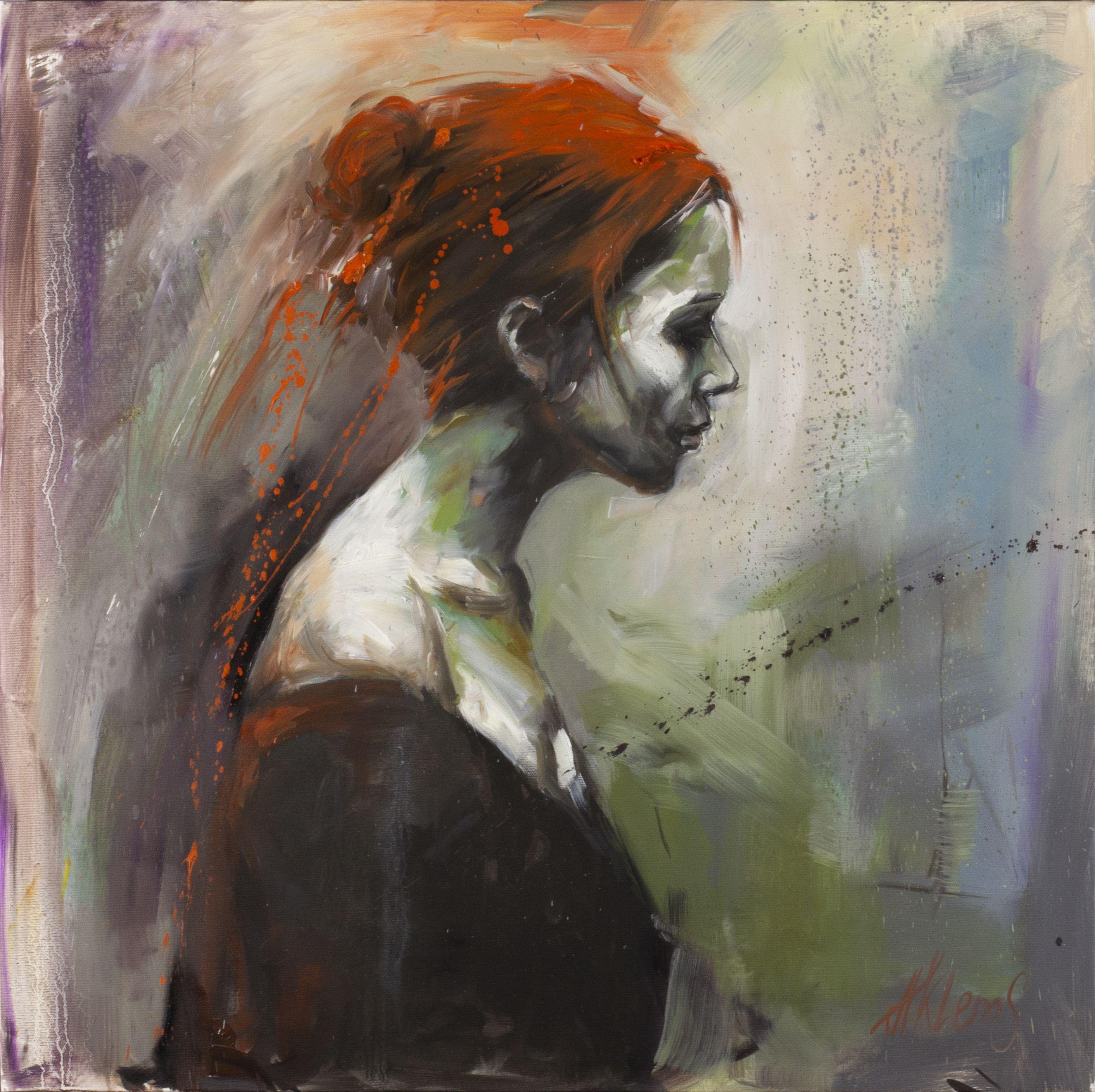 Scarlet hear..., Gemälde, Öl auf Leinwand
